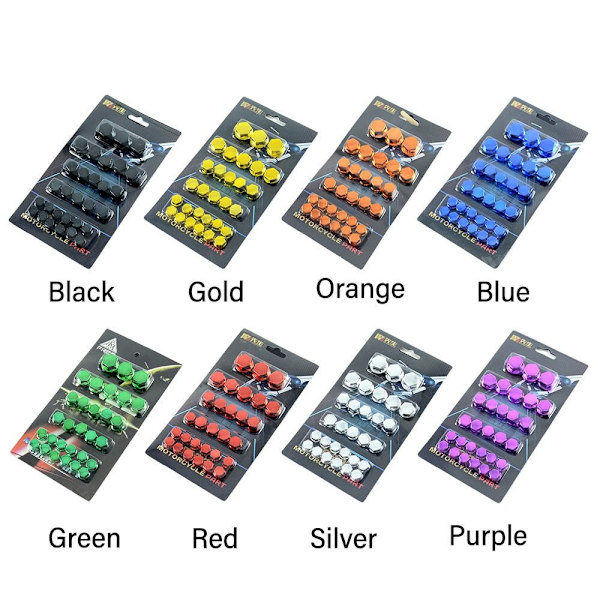 30 kpl / set Moottoripyörän cap Moottorin mutterin cover PURPURIA purple
