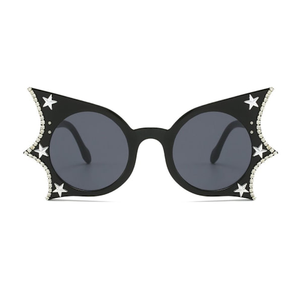 Butterfly Aurinkolasit Bat Shape Aurinkolasit MUSTA Black