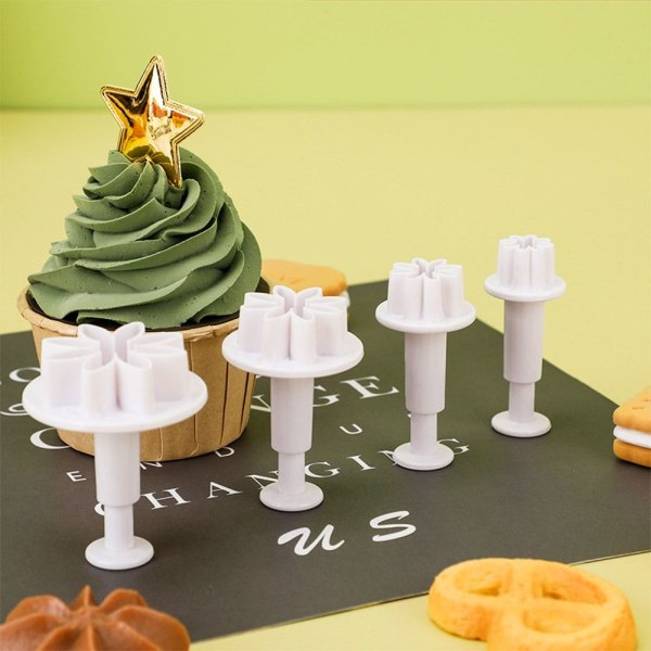 4 stk Fondantform Cookieform Stempelform