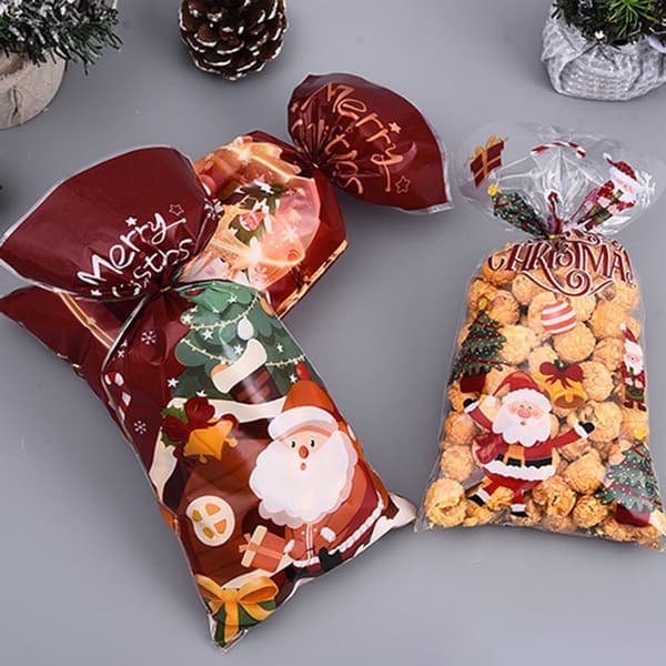 50st julgodispåsar Xmasförpackningspåsar Cookiepresentpåsar