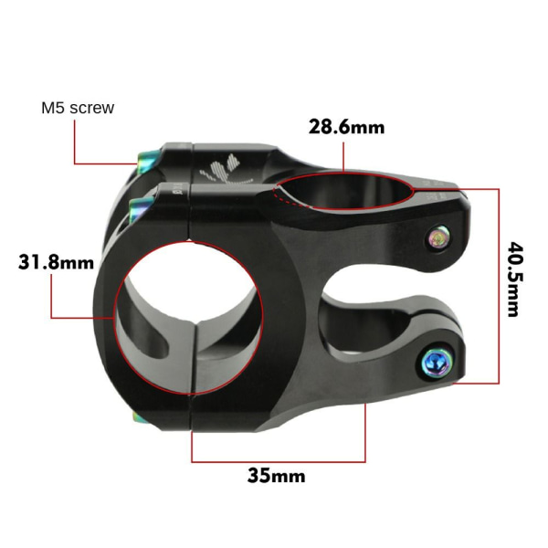MTB Power Stem Mountain Bicycle Bridge PUNAINEN red