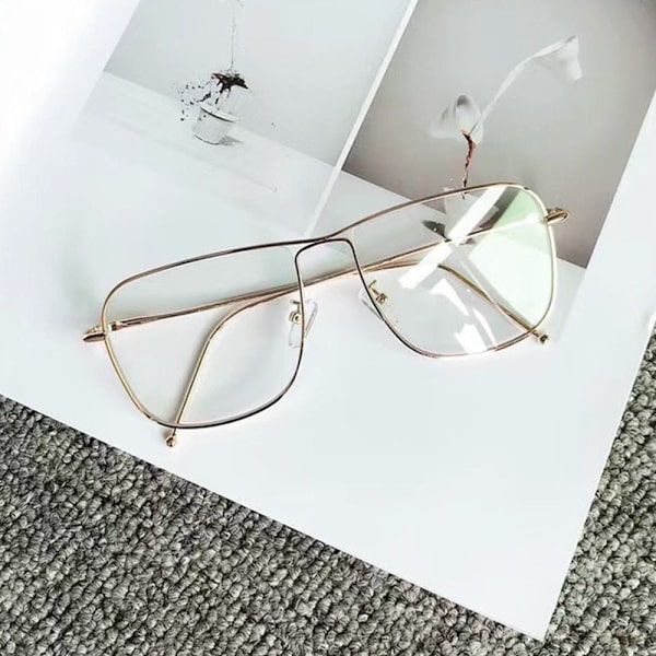 Anti-Blue Light Glasses Square Silmälasit GOLD Gold