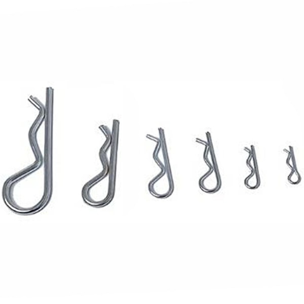 24-pack Sortiment av Splintstift, Vågböjningsclips, Hållande Splintstift