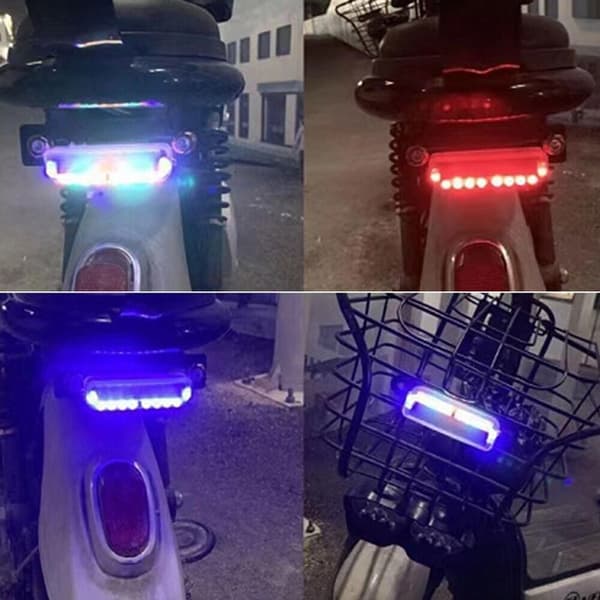 Solar Car Anti-tailgating Blinker lys Advarsel LED lys HVIT White