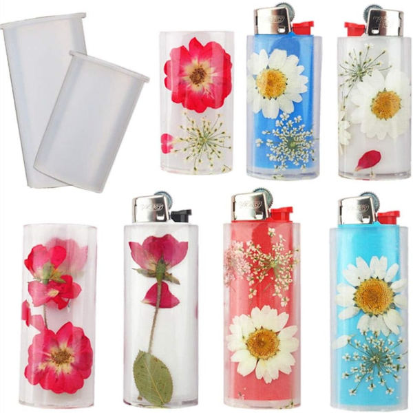 2 stk Lighter Cover Silikone Resin Forme Lighter Resin Forme