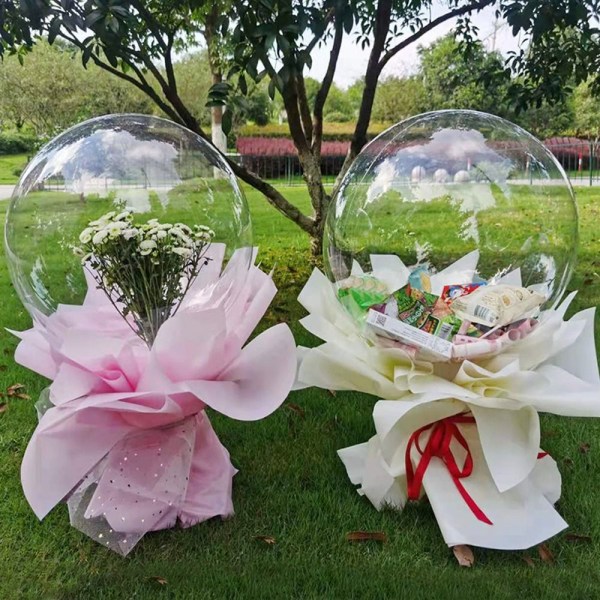 5 stk No Wrinkle Bobo Ballonger Transparent Clear Balloon DIY