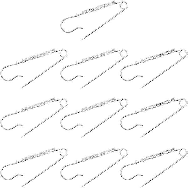 Sikkerhedsnåle Pins Rhinestone Brocher