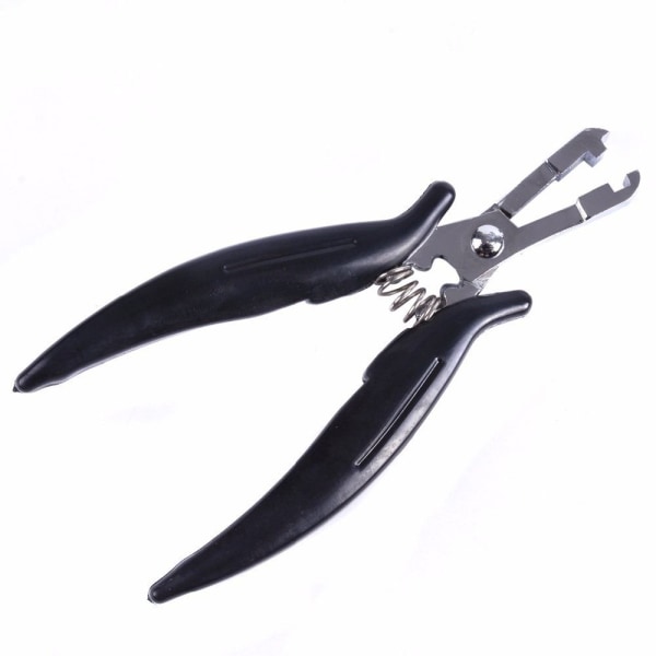 1 STK Hair Extension U-formet tang, flad spids black 6mm groove-6mm groove