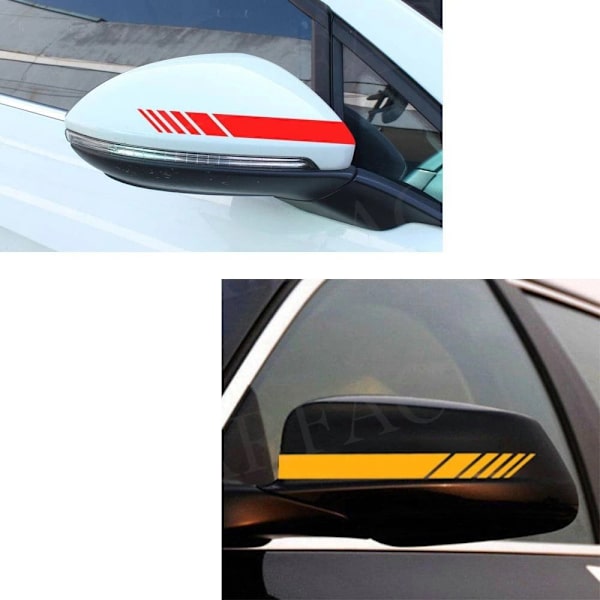 10 paria taustapeilin tarraa auton tarra KELTAINEN Yellow