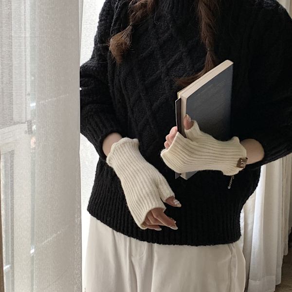 1 Pari Half Finger Gloves Fingerless Rukkaset GRAY Gray