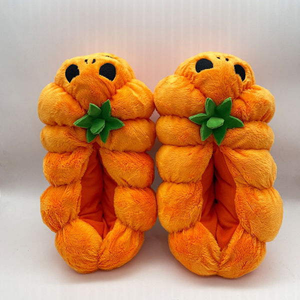 Halloween Pumpkin Tossut Pehmo kengät Juhla kengät Orange