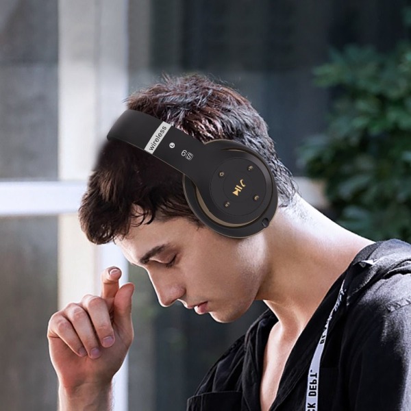 Trådløse hovedtelefoner Hovedtelefoner med hovedbøjle SORT black