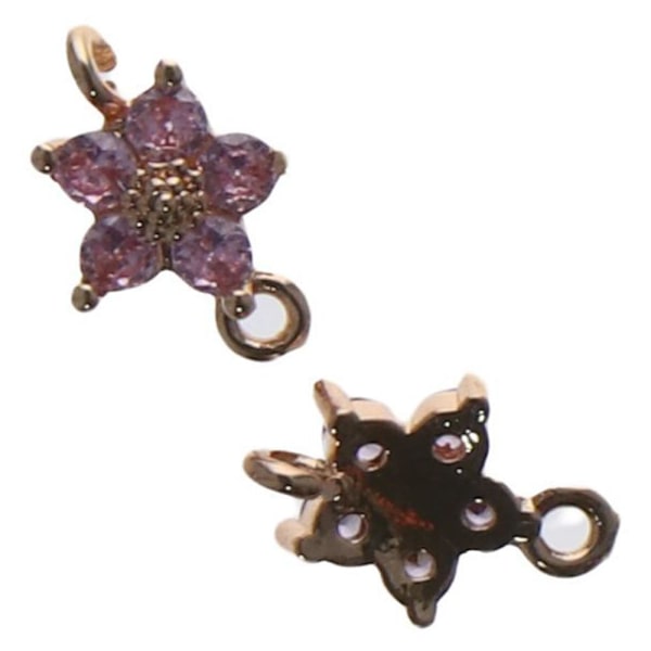 10 st Flower Link-kopplingar Cubic Zirconia Link-kopplingar
