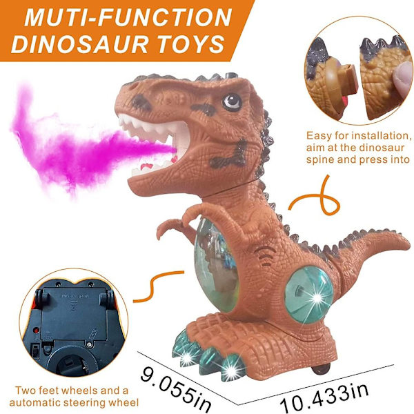 Dinosaur Legetøj Elektrisk Spray Dinosaur Legetøj GUL Yellow