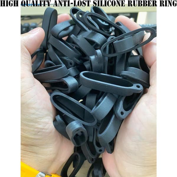 18 STK Silikone Ring Nøgler Telefoner Strap Pendant Ring Strap