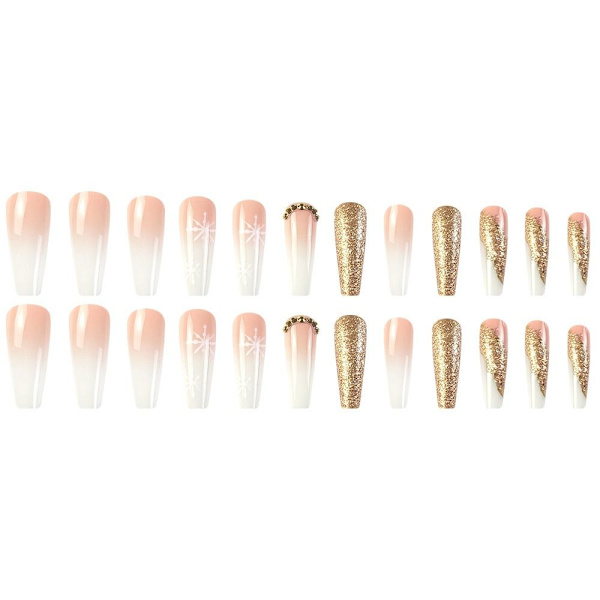 Christmas French Fake Nails Ballerina False Nail 1 1 1