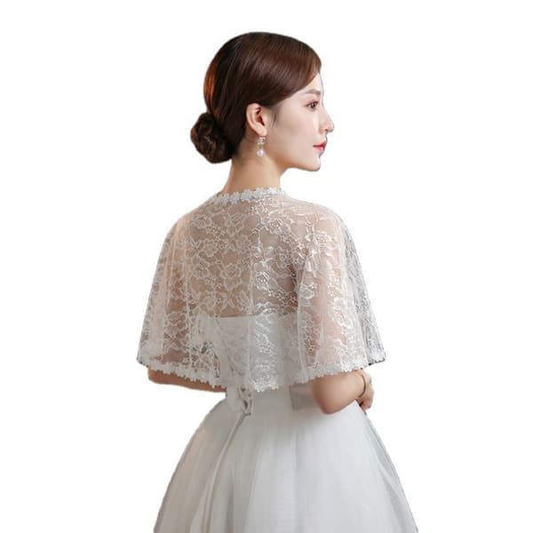 Bride Shawl Evening Prom Cape SORT black