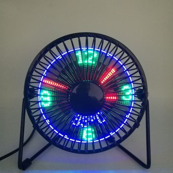 USB LED Clock Mini Fläkt Kylfläktar