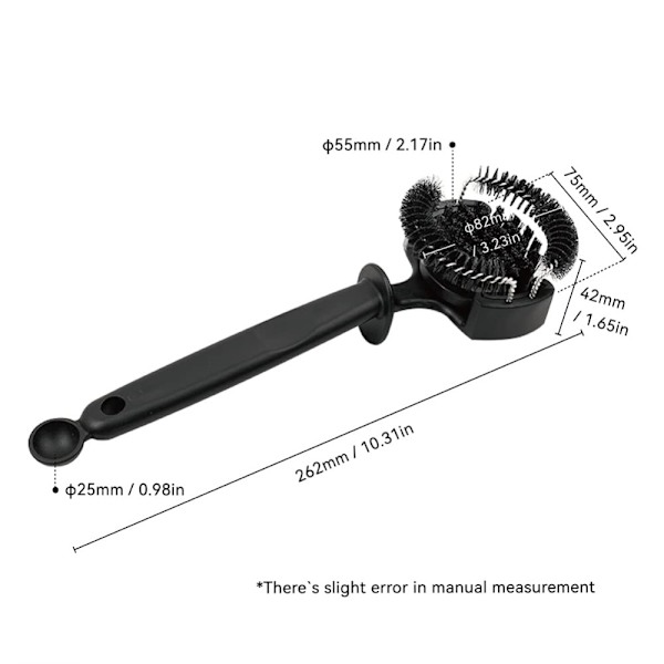 Kahvinkeittimen puhdistusharja Espresso Group Head Cleaner Nylon Black