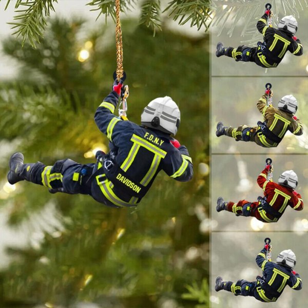 2 stk Firefighter Pendant Bil Pendant nøglering J J J
