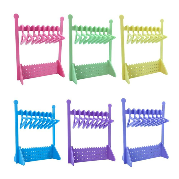 Øreringe Halskæde Opbevaring Bøjle Ørering Display Rack MØRK Dark Purple