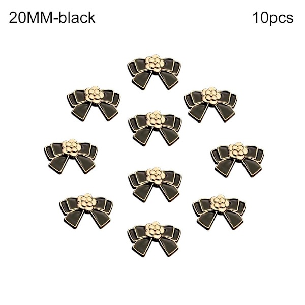 Vaatenapit Rusettinapit MUSTA 20MM10KPL 10KPL black 20MM10pcs-10pcs