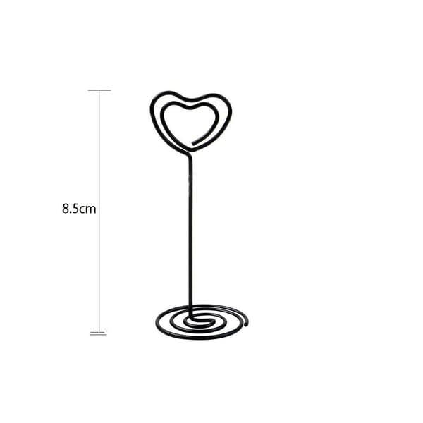 24 stk Gull Bord Nummer Clip Love Note Holder Karbonstål