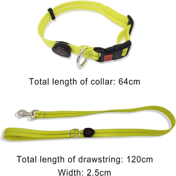 Pet Leash LED Light UP Leash BLUE 1 1 blue 1-1