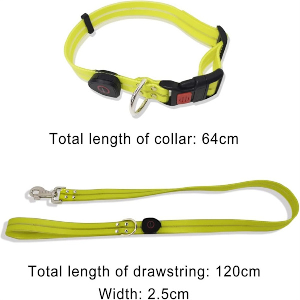 Pet Leash LED Light UP Leash SORT 2 2 black 2-2