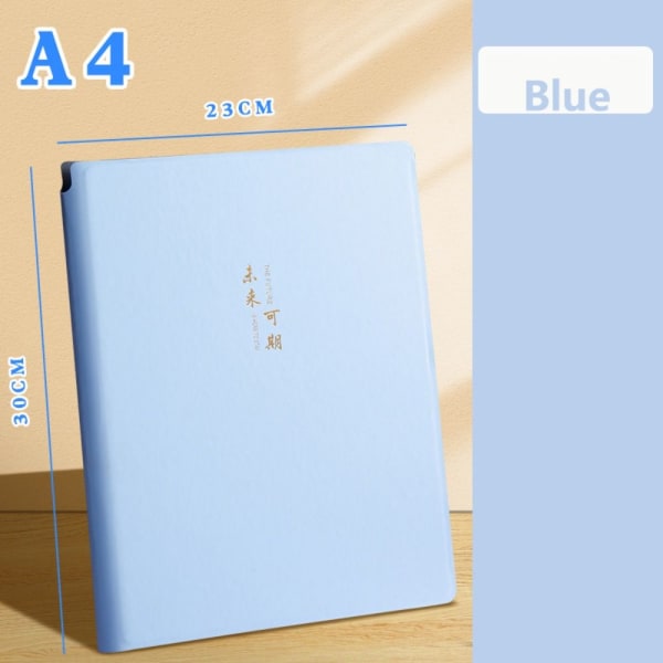 Whiteboard-anteckningsbok Med Whiteboard-penna Radera tyg A4-BLÅ A4-Blue