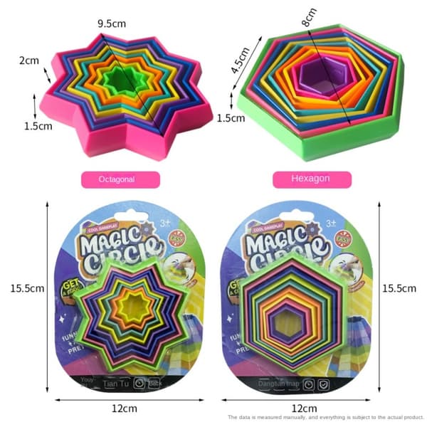3D Spiral Illusion Antistress Fidget Toys HEXAGONAL HEXAGONAL Hexagonal