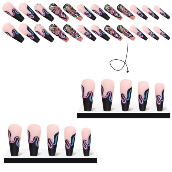 Fake Nails Long T-form 2 2 2