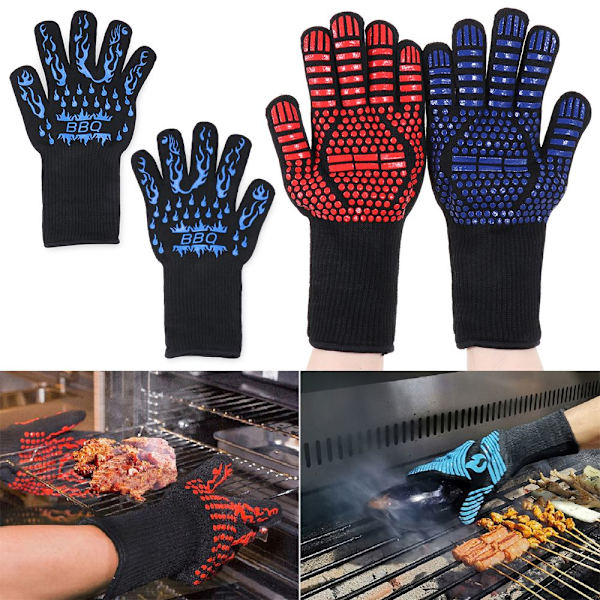 Grillhandskar Grillhandske RÖD STIL2 Red Style2