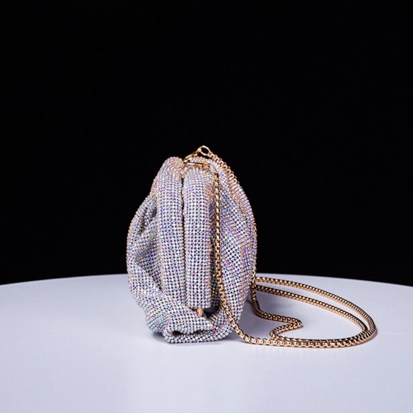 Shiny Rhinestones Handle Bag Evening Clutch Bag VANNMELON RØD watermelon red