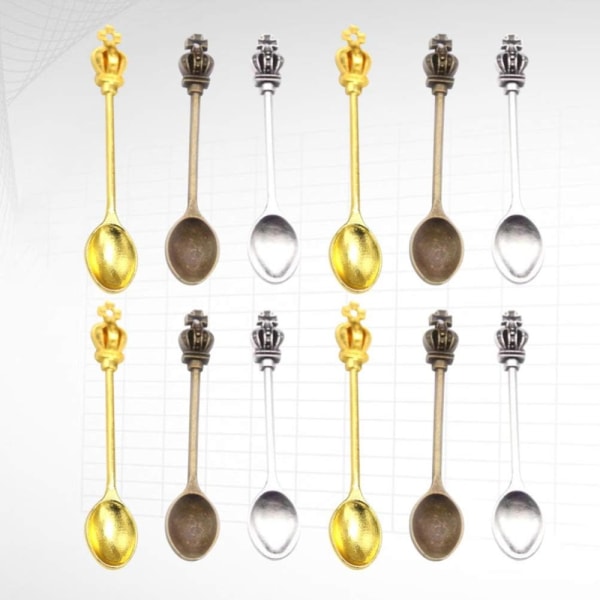 60 STK Vintage Alloy Spoon Charms Antikke Kichten Spoon Anheng