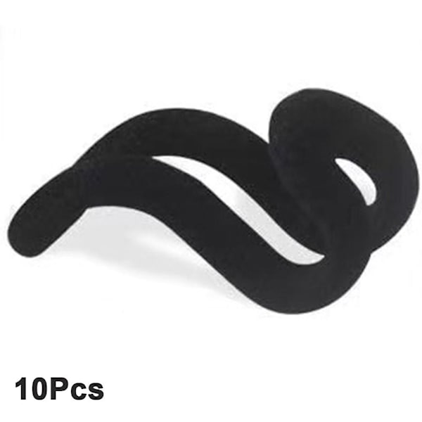 10 kpl Flocking Vaateteline Vaateripustin MUSTA black