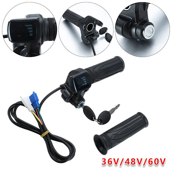 E-bike Twist Accelerator Elcykel Gasspjäll 48V（1m）