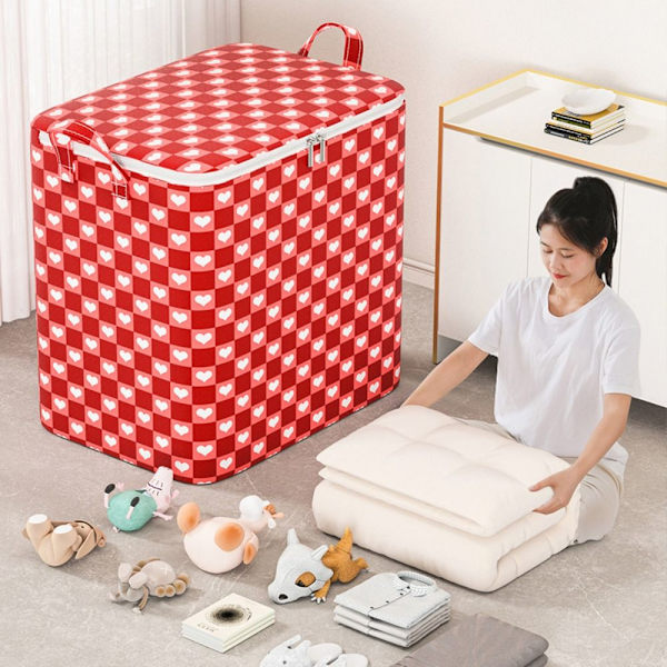 Quilt Förvaringsväska Kläder Förvaringskärl RÖD 100L 100L red 100L-100L