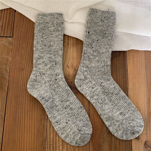 Termiske lange strømper Cashmere uldstrømper GRÅ grey