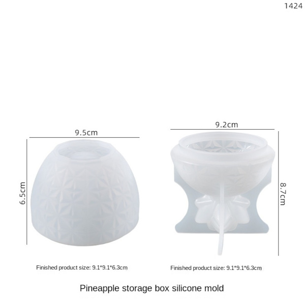 Ananas Form Opbevaringsboks Resin Form