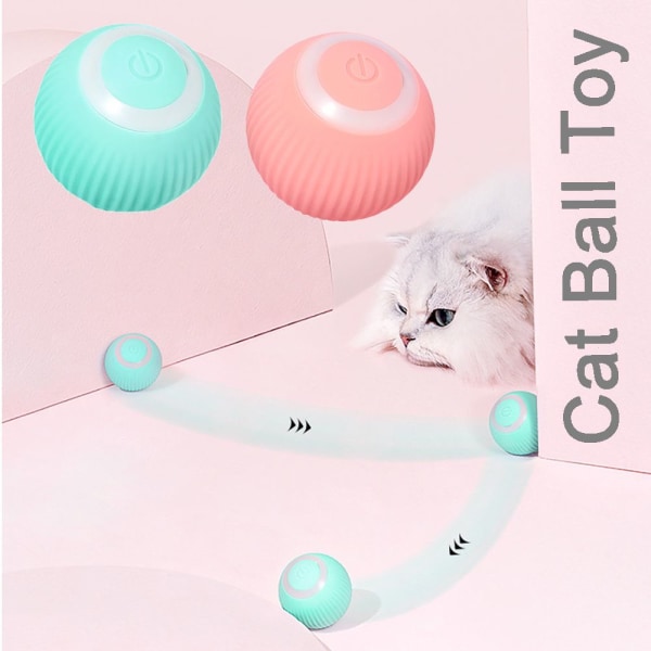 Elektrisk automatisk rullende smart kattelegetøj pink