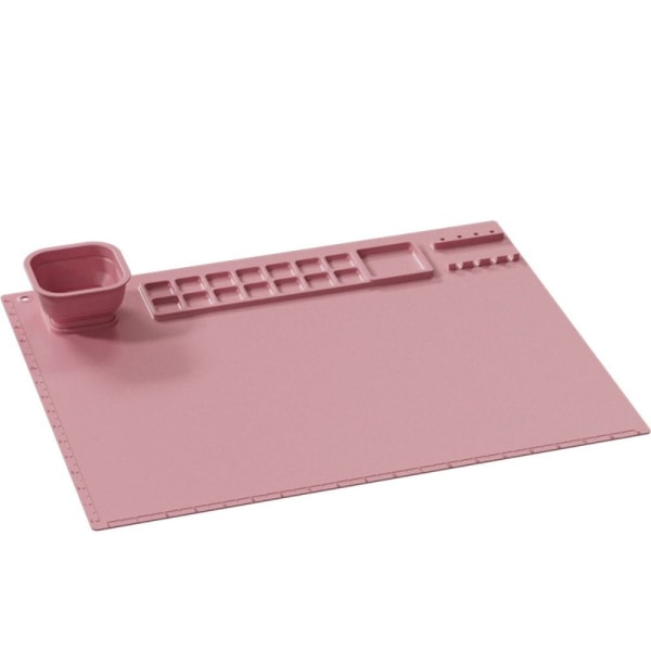 Silikoninen askartelumatto Askartelumatto puhdistuskupilla PINK pink