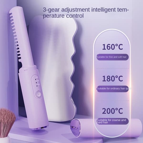 Rette krøllebørste Hår Hot Comb LILLA purple