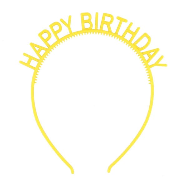 5 stk Happy Birthday Headclip Plast Hårklemmer BLÅ Blue