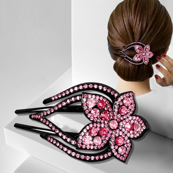 Kristallhårklemmer for kvinner Rhinestone-hårnål C C C