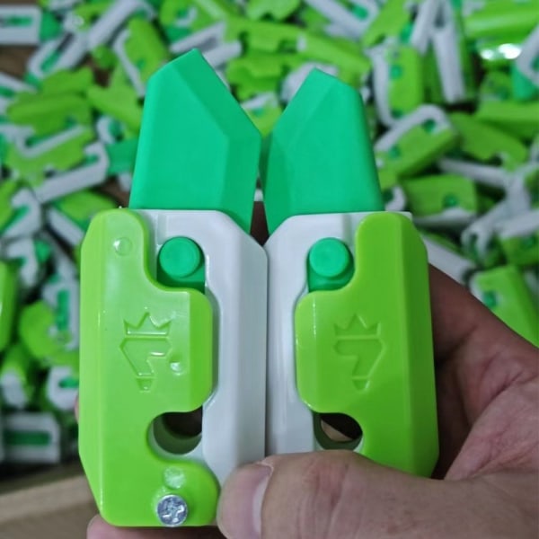 Gravity Carrot Eraser Dekompressionslegetøj GRØN&RØD UDEN ETIKET green&red Without label-Without label