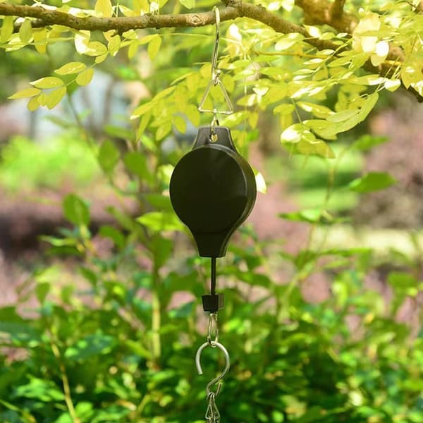 Blomsterkurvkrog Haveophæng SORT black
