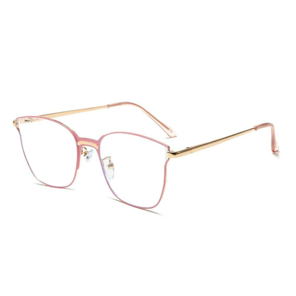 Anti-Blue Light Briller Runde Briller ROSA Pink