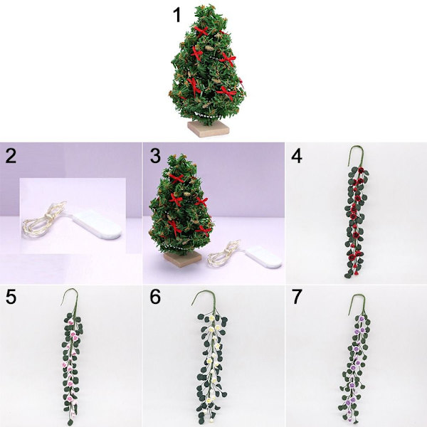 Mini String Flower Christmas Tree Garlands 2 2 2