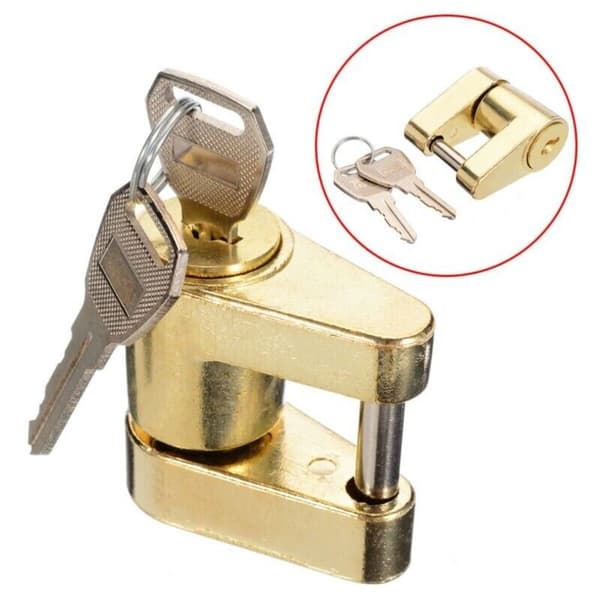 Trailer Anti-Theft Lock Trailer Coupler Lock GULD Gold
